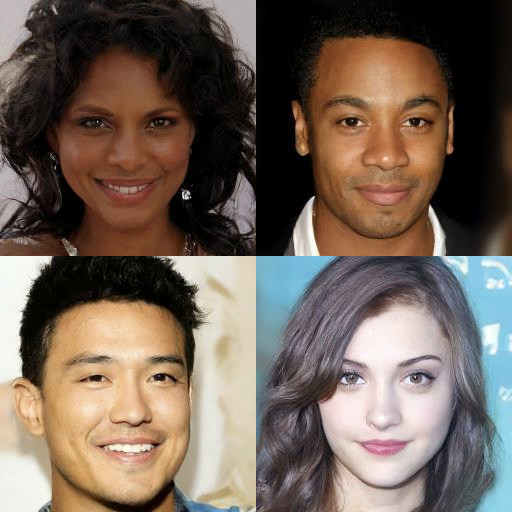 High-quality face images generated by the diffusion model