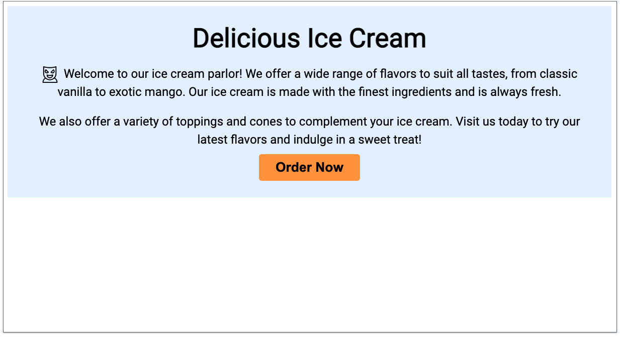 Refined website layout after Self-Refine feedback